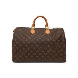 Louis Vuitton Monogram Leather Brown Speedy Boston Bag
